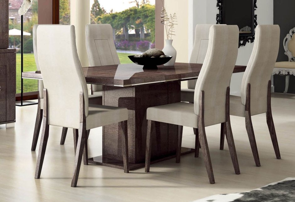 Столовая группа Walnut Dining Table w/6 Chairs