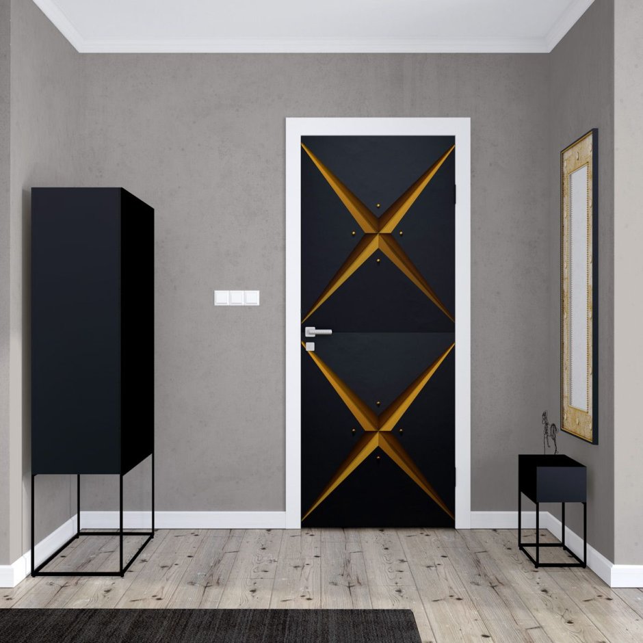 Дизайнерская дверь с вертикальными столбиками
