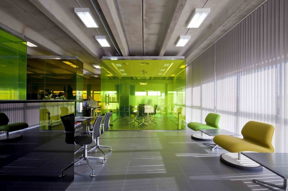 Офис в зеленом стиле