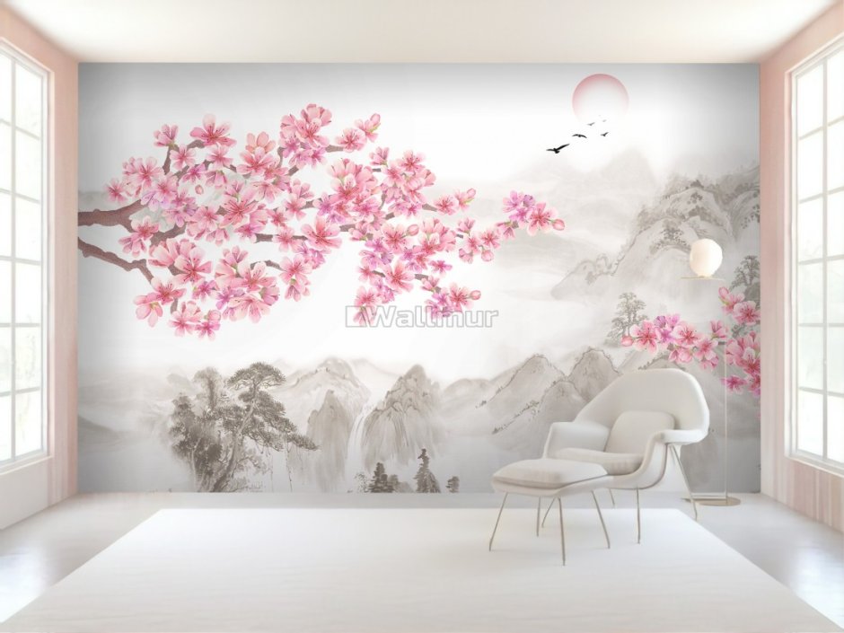 Фрески на стену в японском стиле
