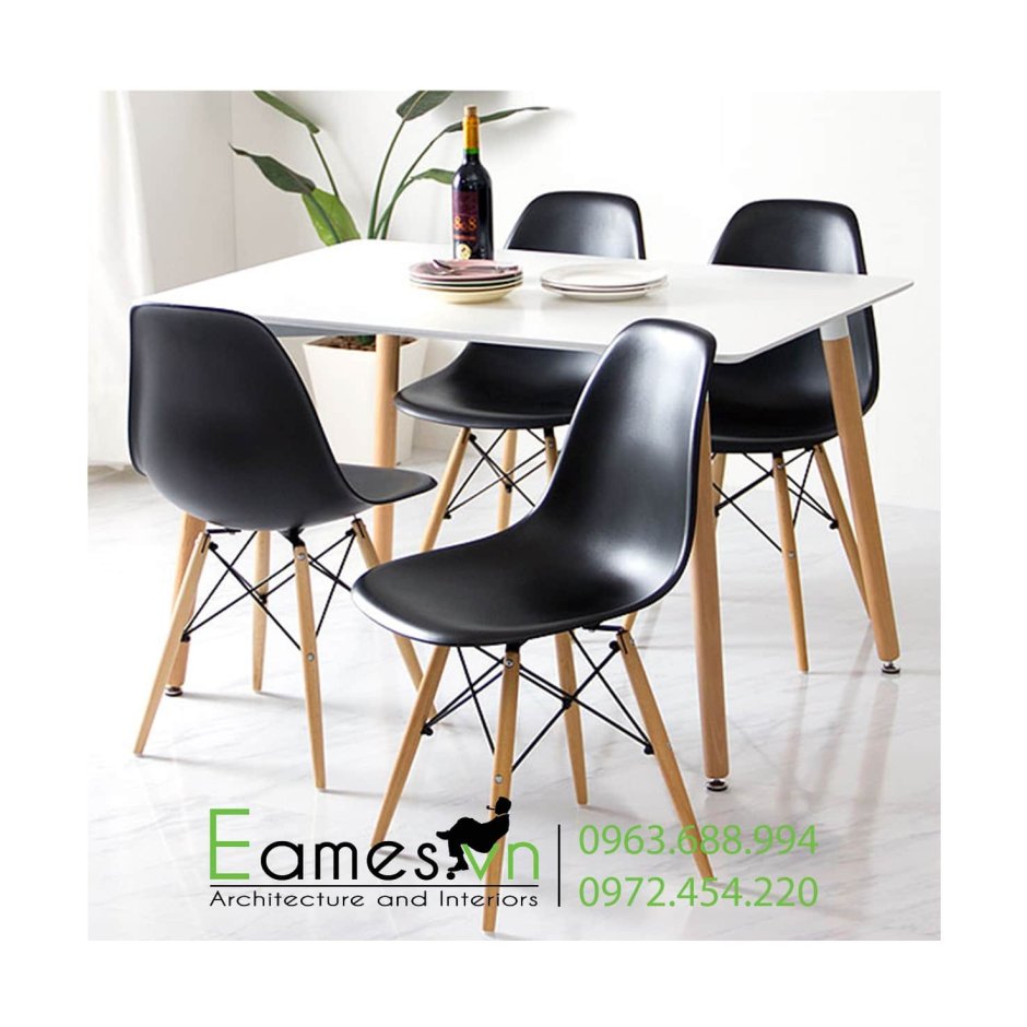 DSW мебель Eames стол черный