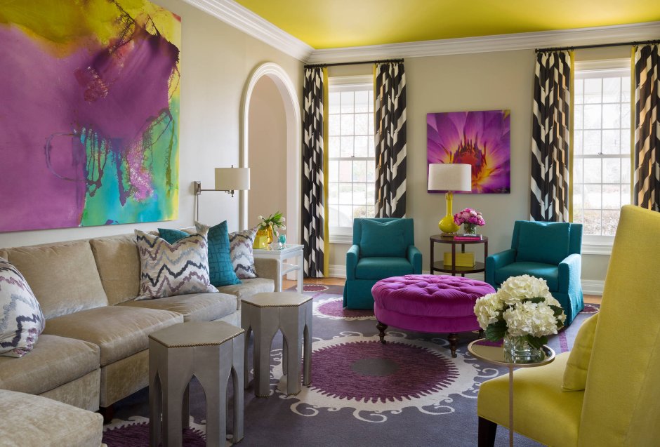 Light Green and Grey Living Room