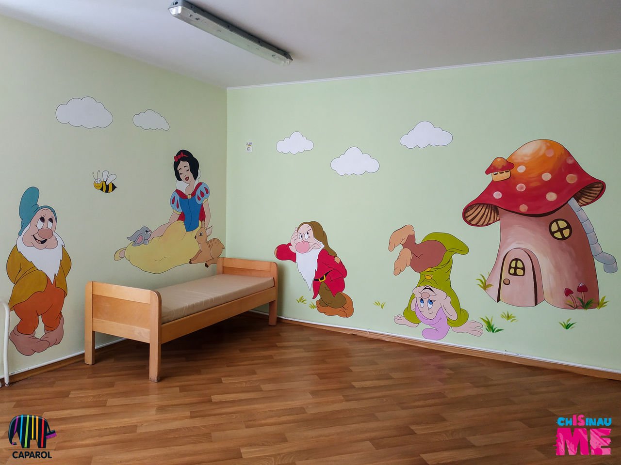 Разукрашивание стен в детском саду