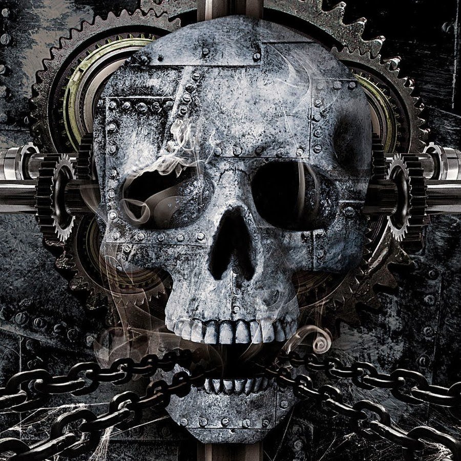 Череп с цепями