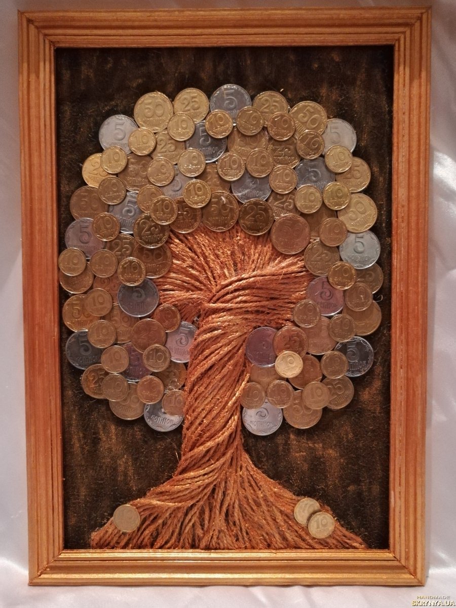 Аппликация денежное дерево