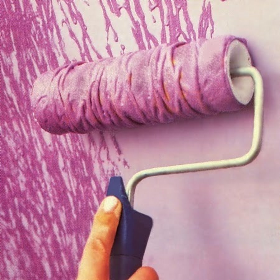 Декоративная краска для стен валиком