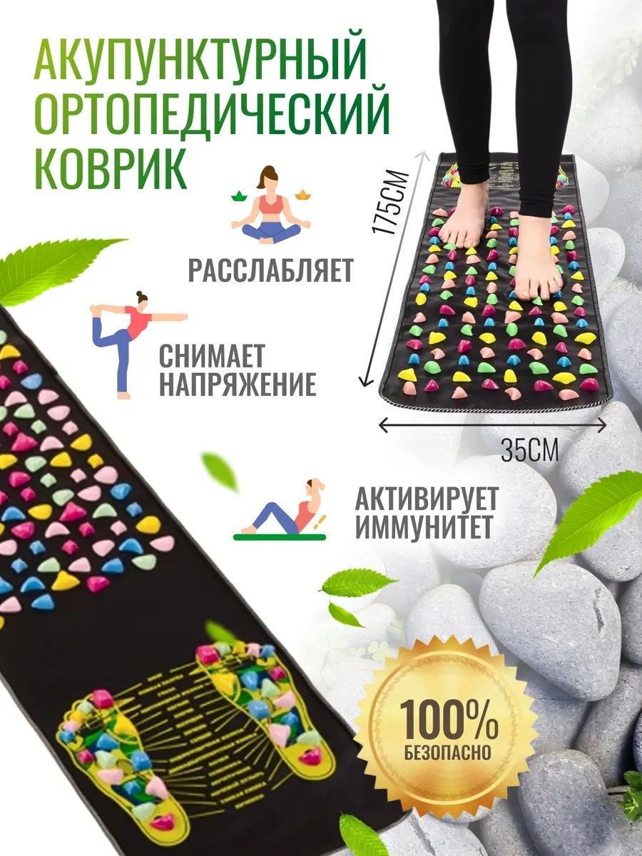 Массажный коврик "с камнями"