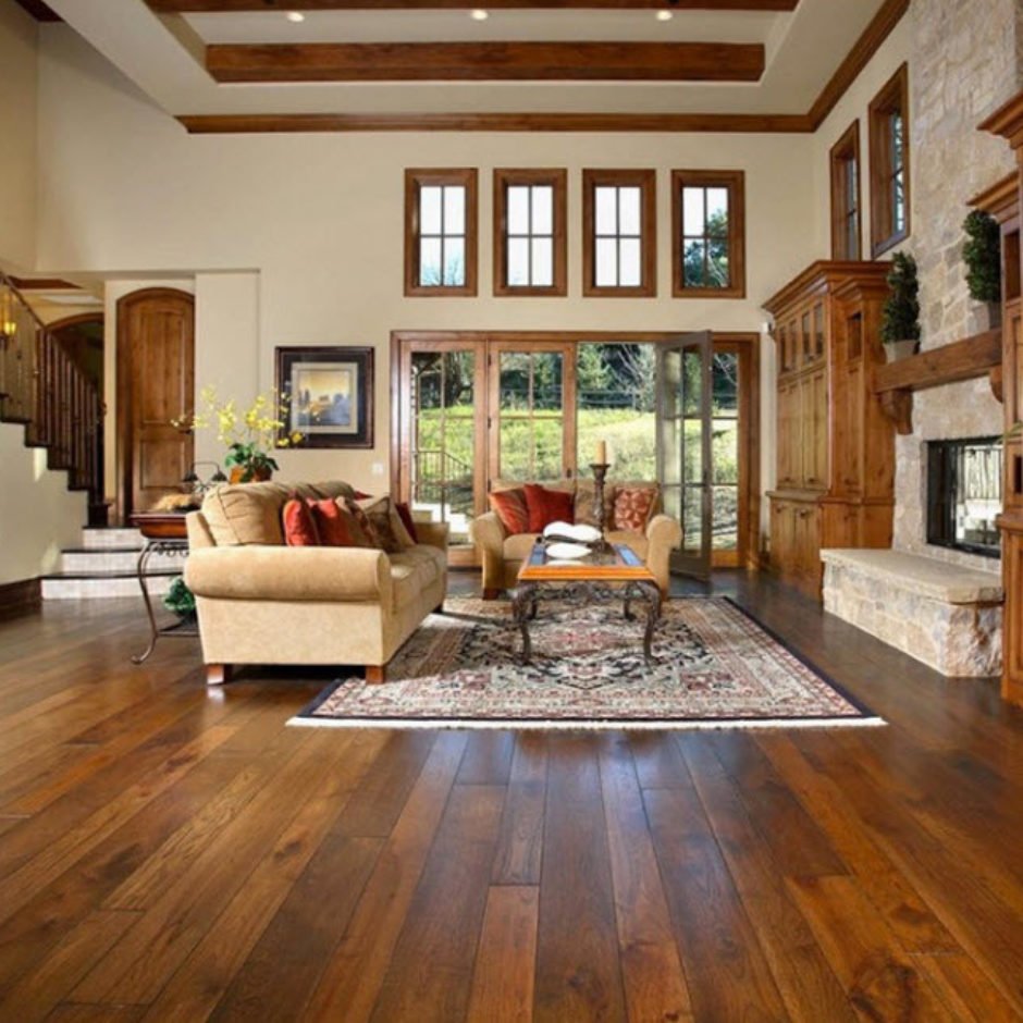 Паркет в интерьере гостиной