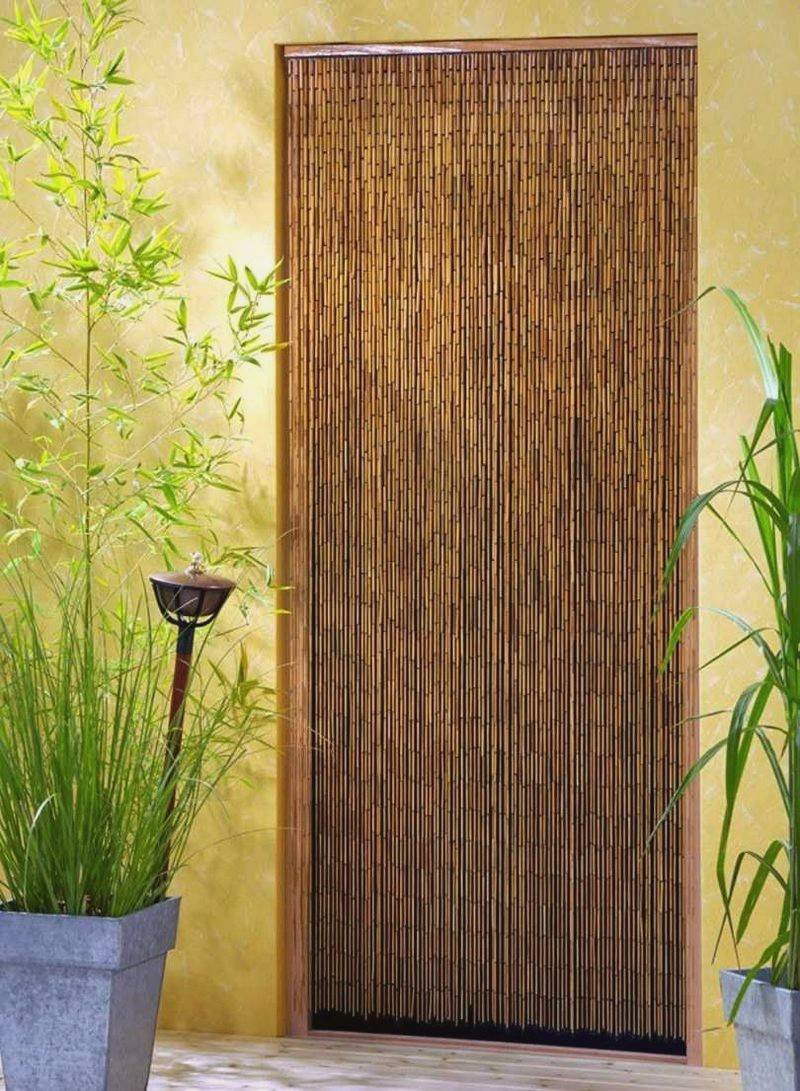 Деревянные бамбуковые двери