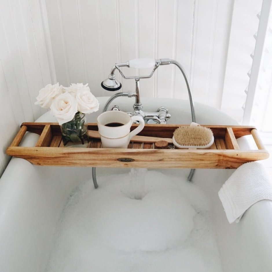 Bamboo Bathtub Caddy