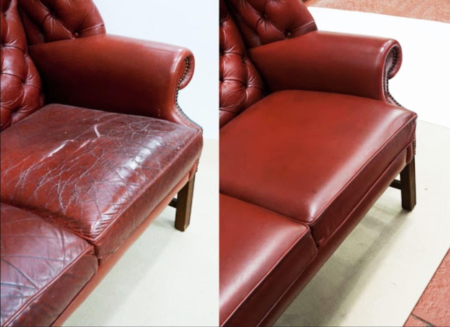 Ремонт реставрация мебели. Перекраска кожаной мебели. Обтянуть диван кожей. Перетянутый кожаный диван. Перекрасить кожаный диван.