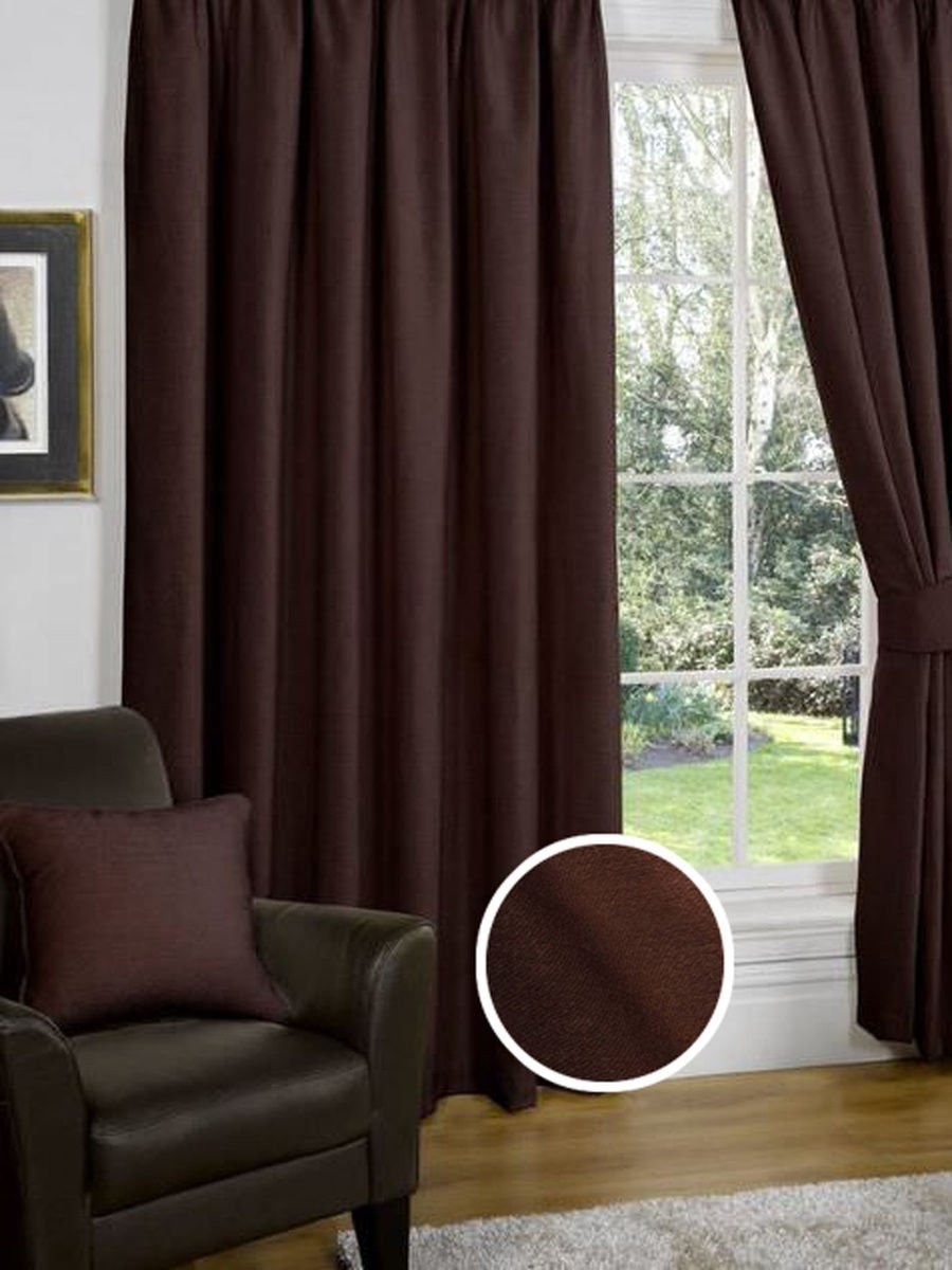 Портьера "канвас", 150*260 см, шоколад