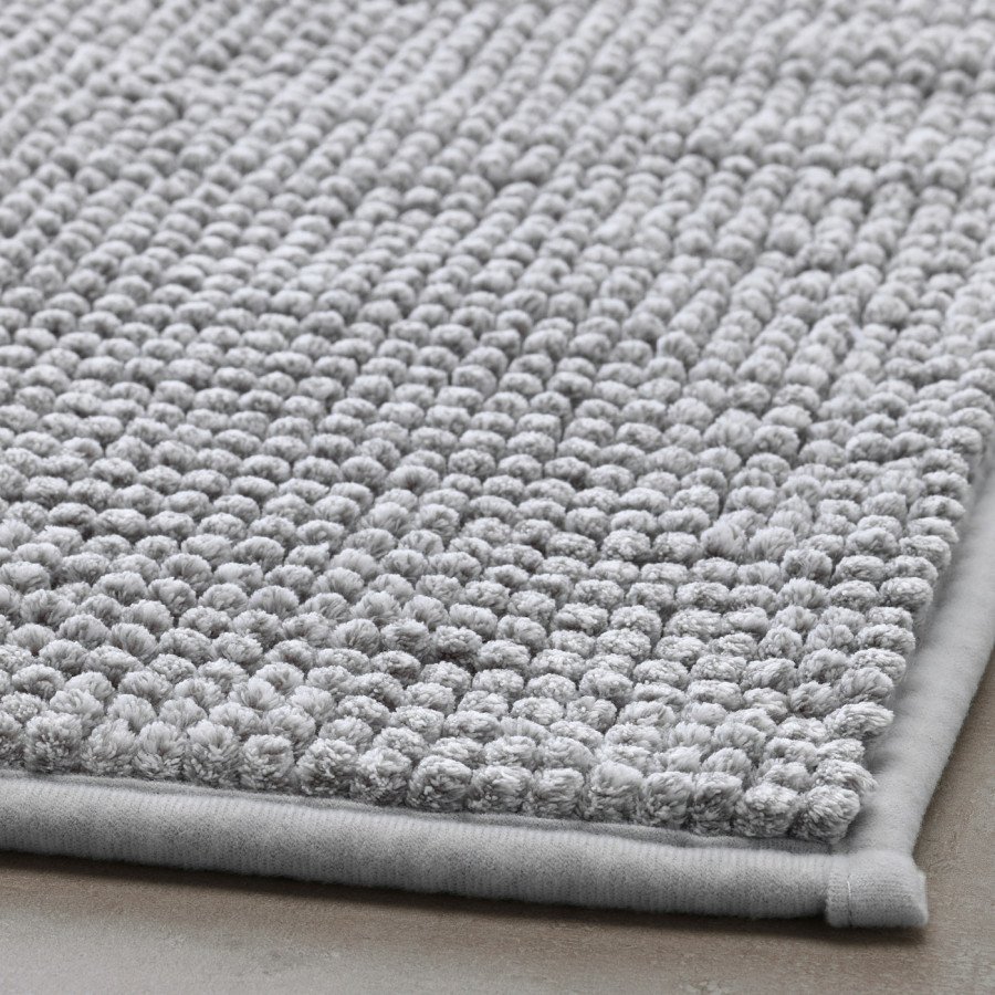 ТОФТБУ коврик для ванной, серо-белый меланж, 50x80 см