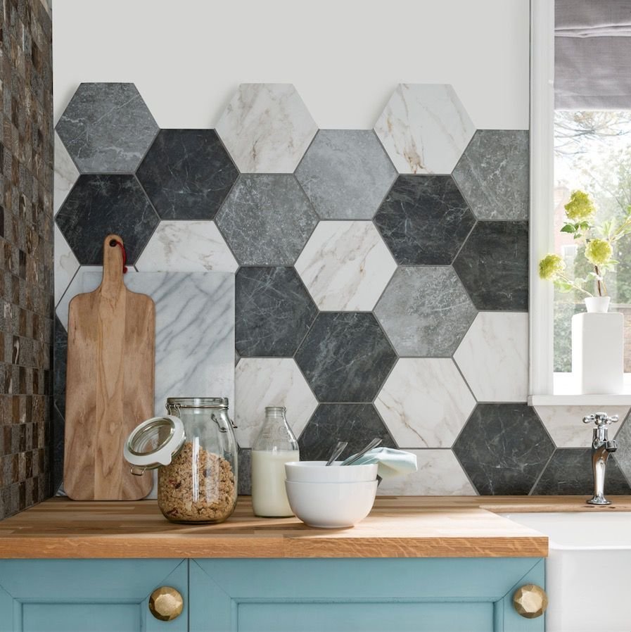 Плитка equipe Hexatile фартук