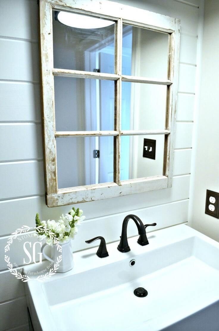 Имитация окна в ванной комнате