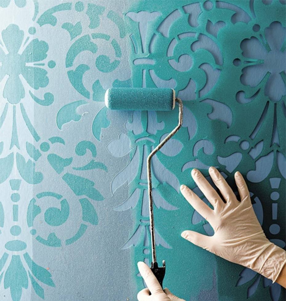 Декор стен водоэмульсионной краской
