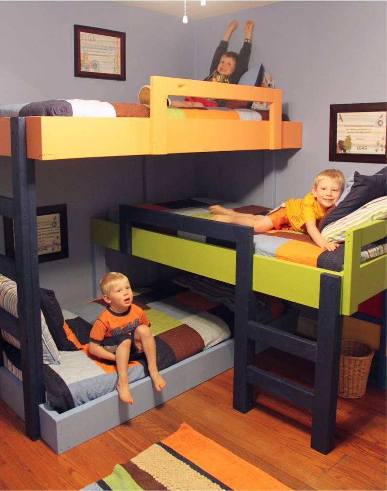 Кровать для двоих детей комната 2х2