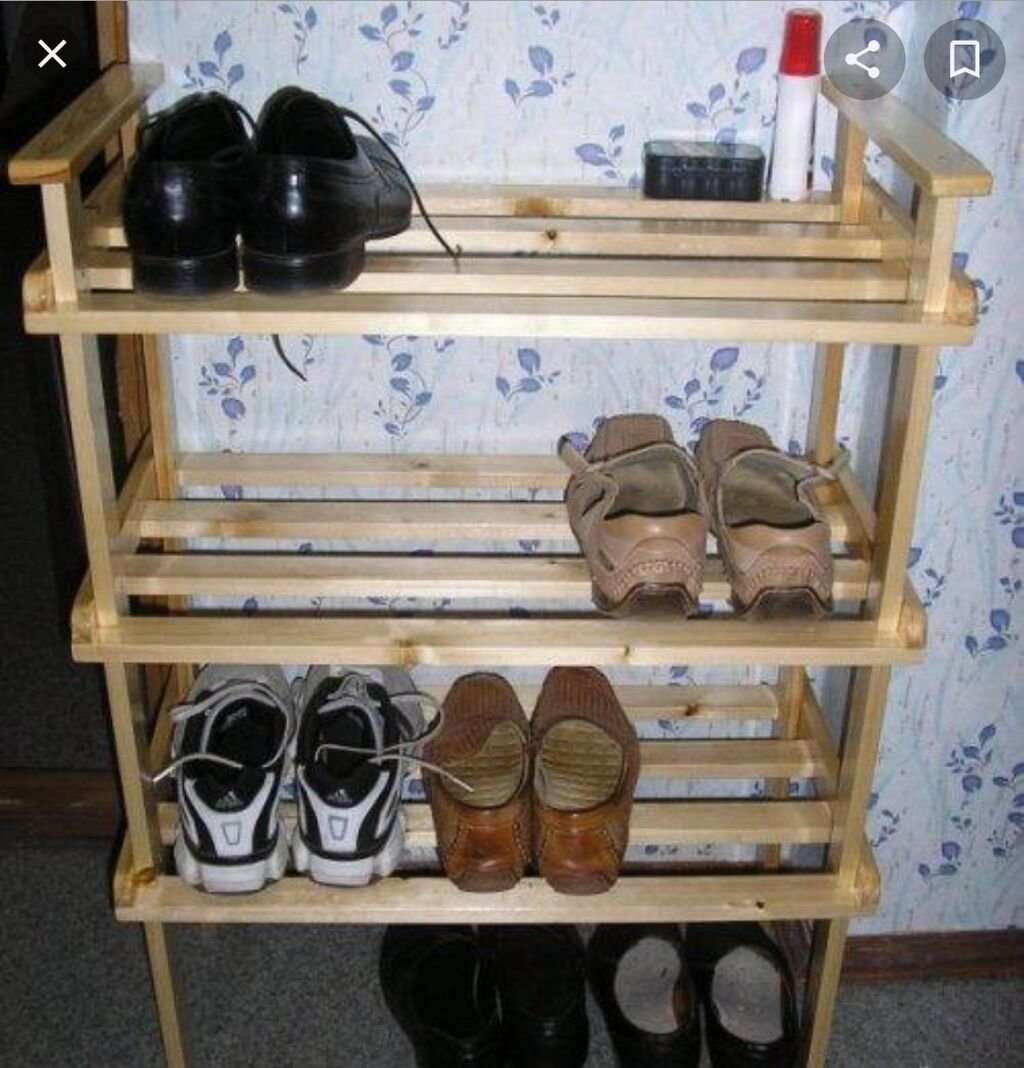 сделать полку для обуви в шкафу своими руками
