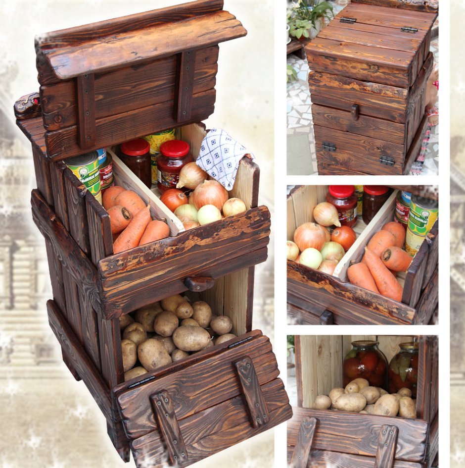 Ящики для овощей деревянные