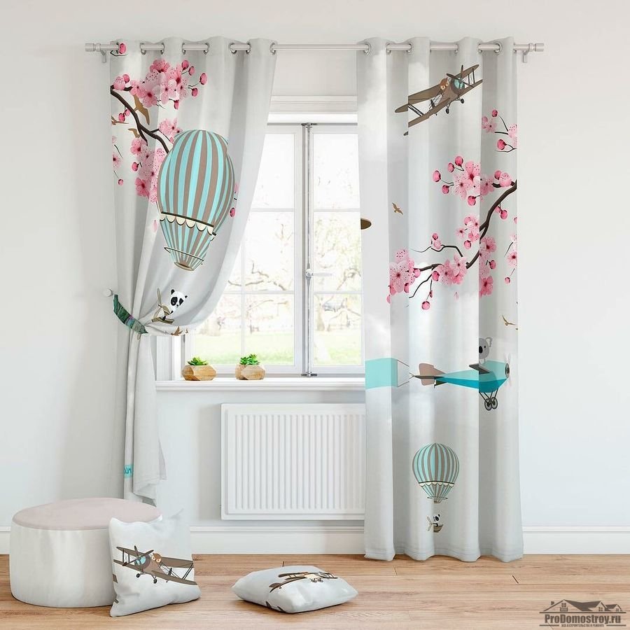 Стильные занавески в детскую комнату