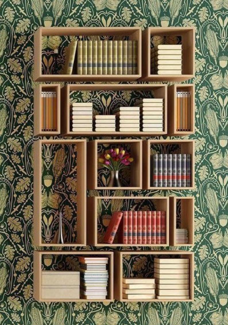 Красивые книжные полки