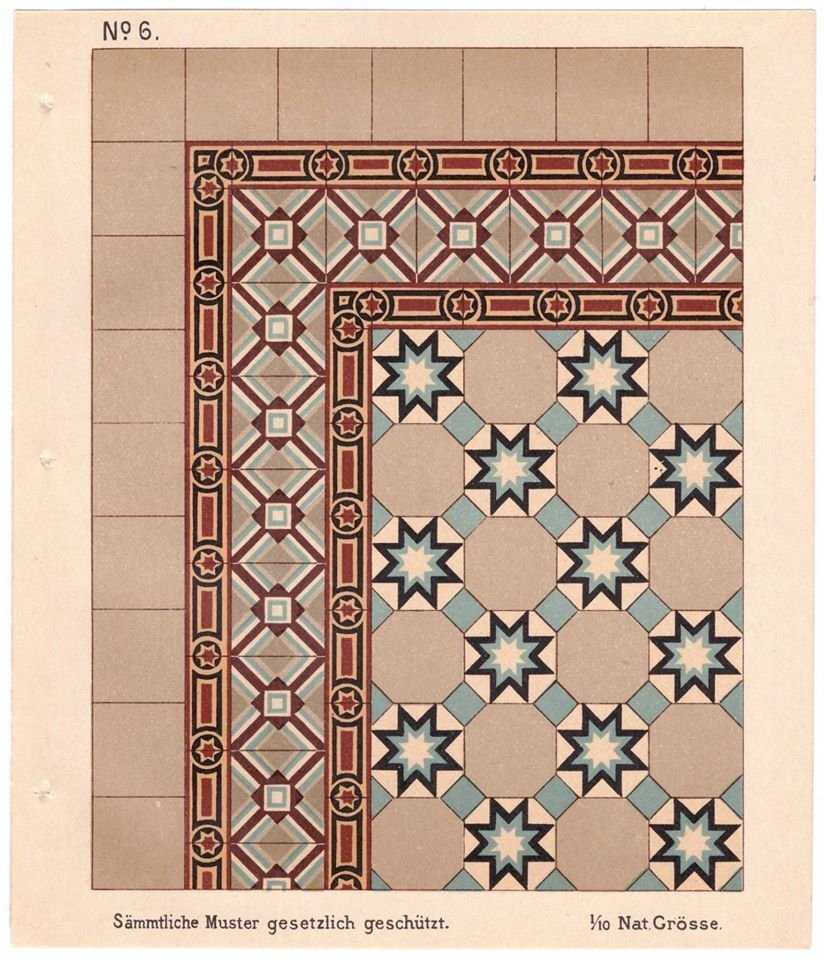 Метлахская плитка 19 век