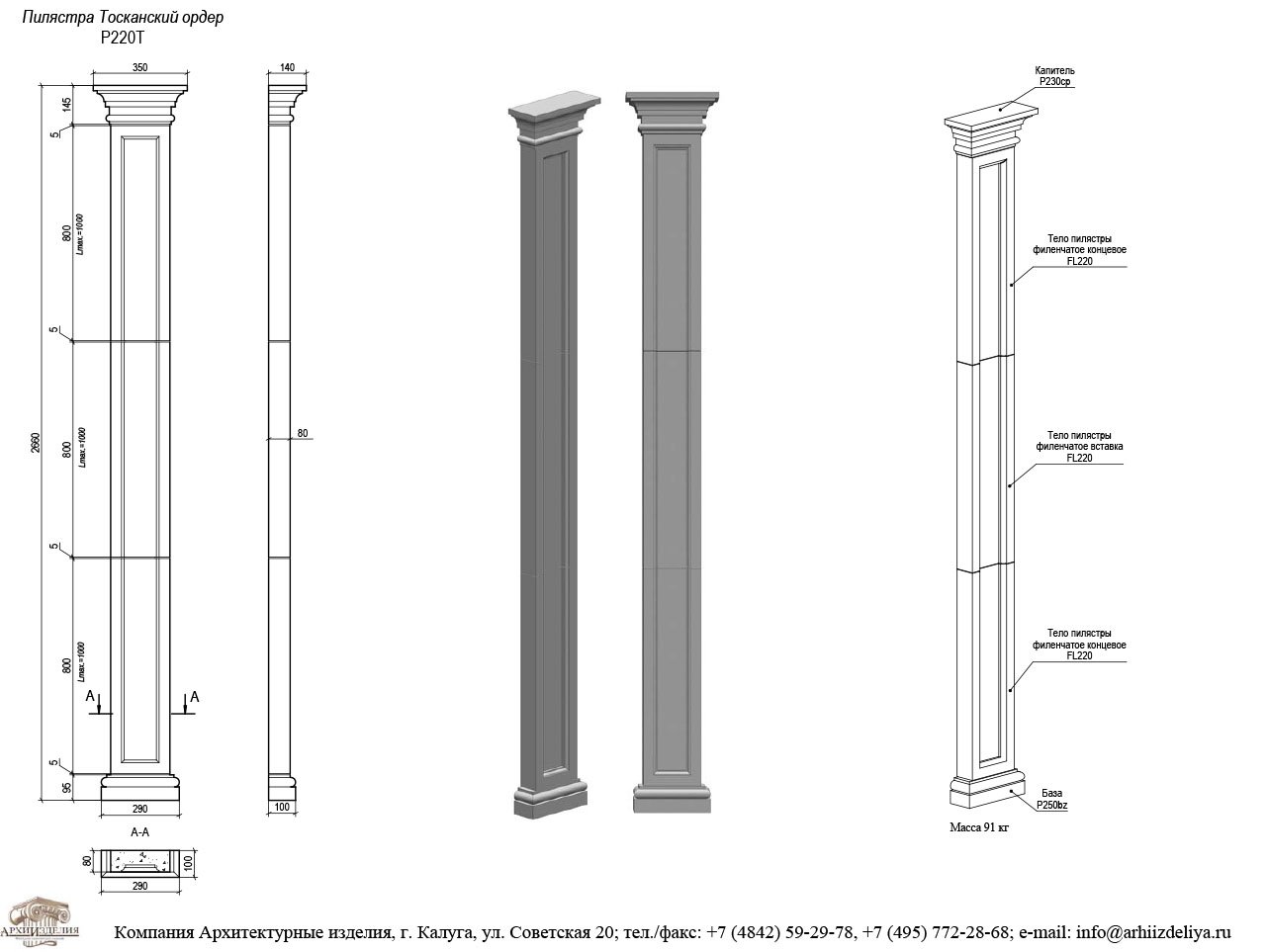 Мебельные пилястры и колонны