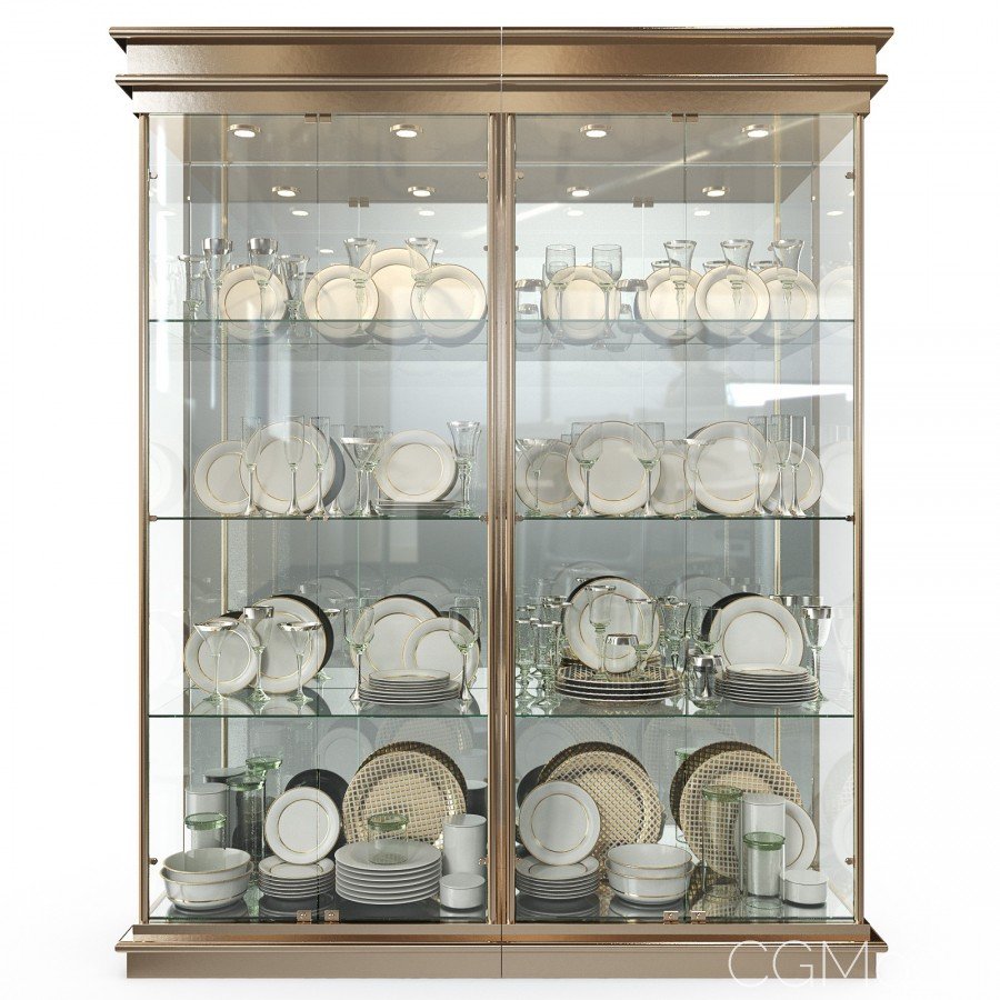 Birgit Israel - pair of American Brass display Cabinets