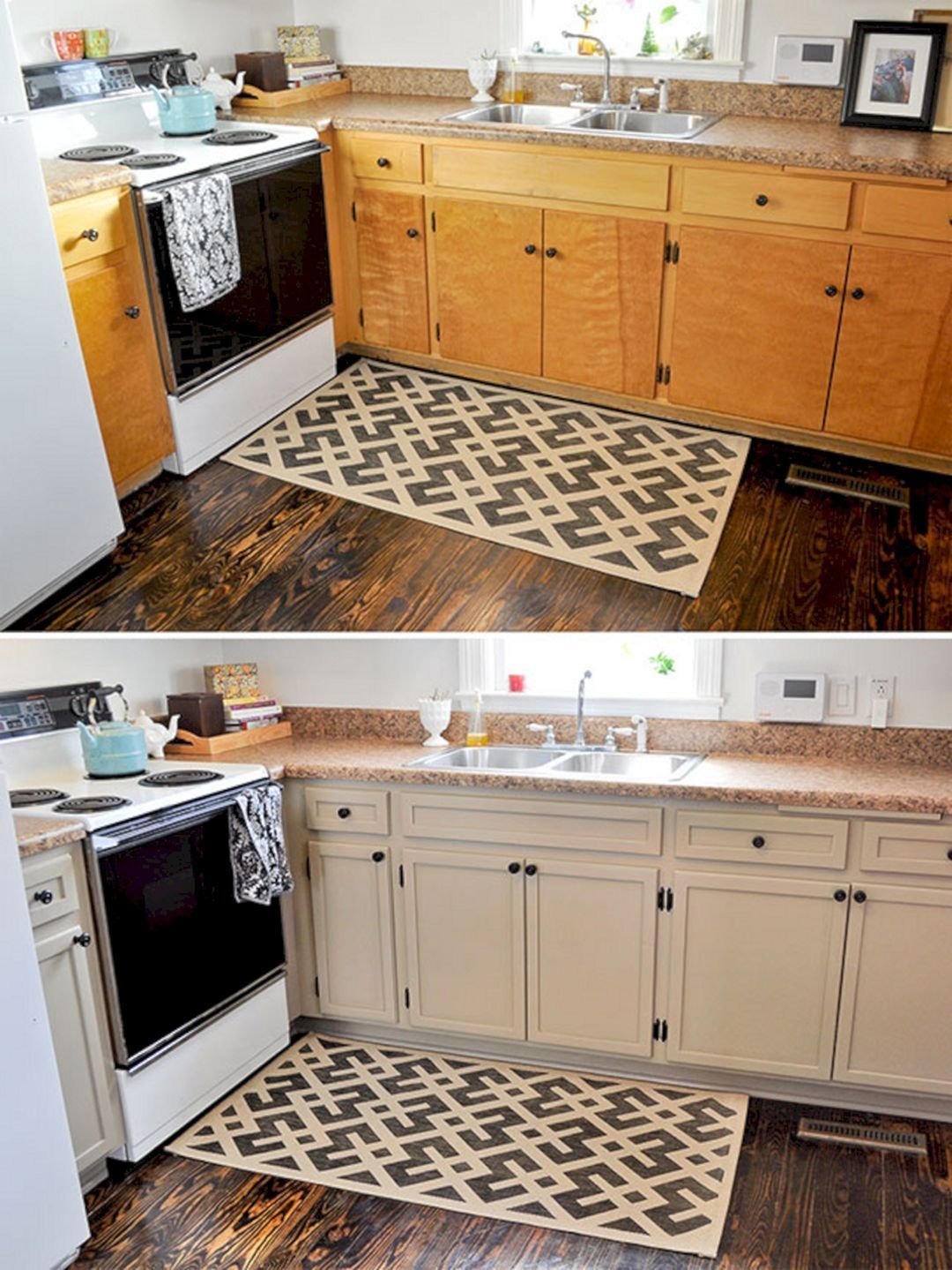 Как обновить старый кухонный шкаф своими руками фото до и после