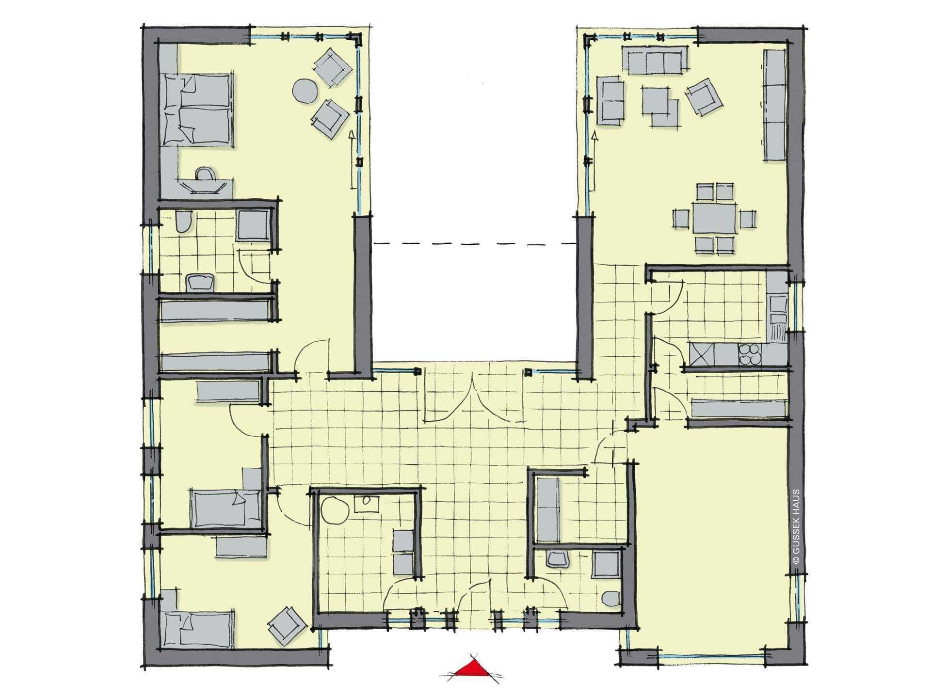 планировка комнаты г образной формы