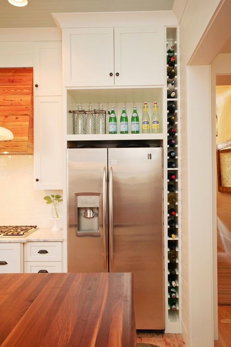 Полка для вина над холодильником
