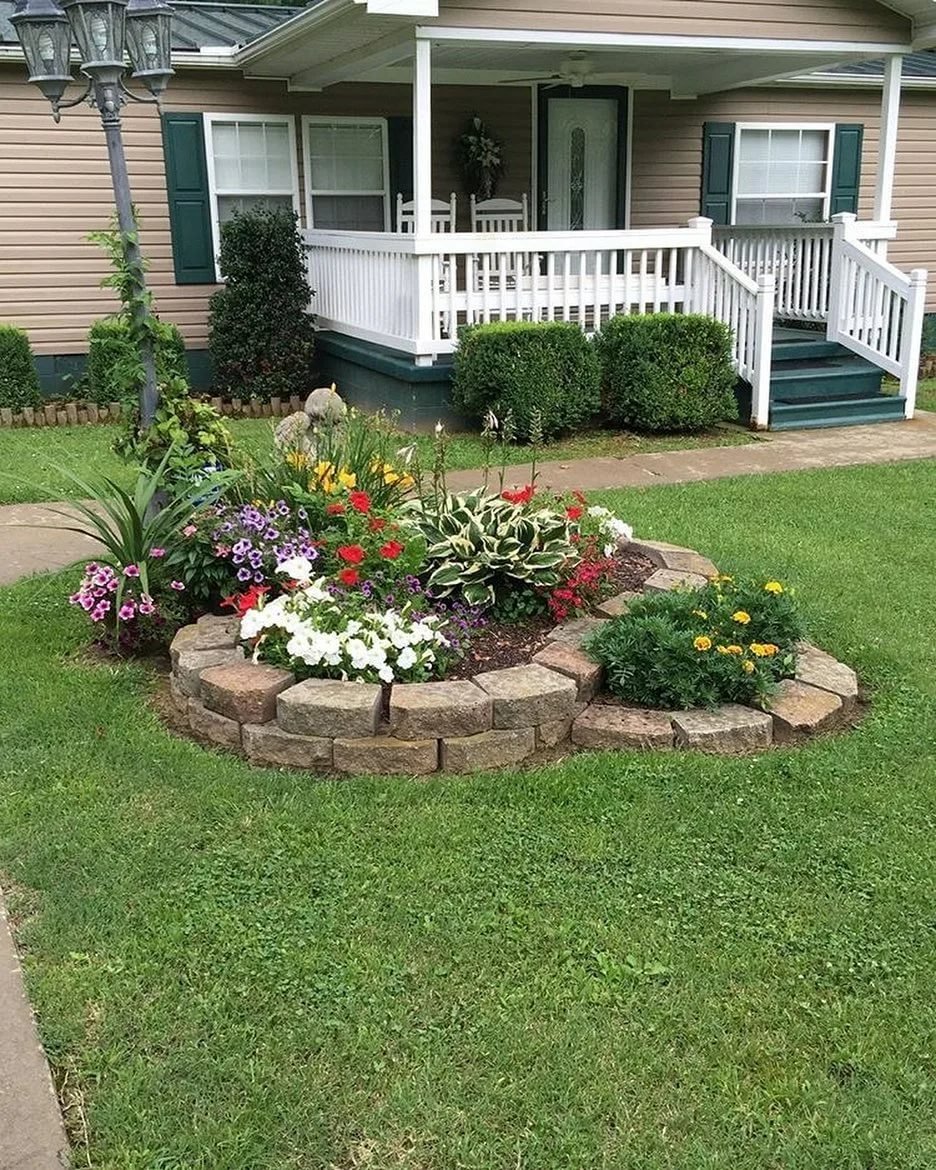 Палисадники клумбы лужайки