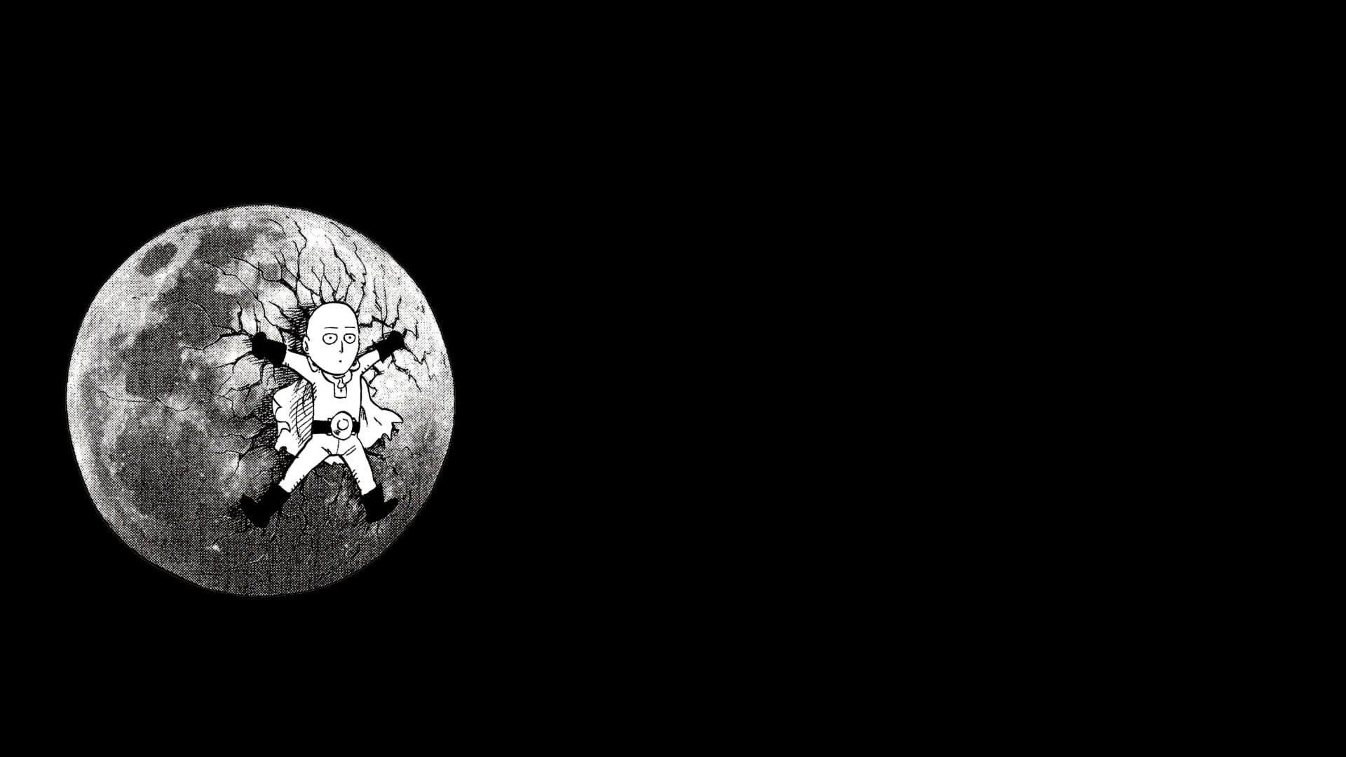Луна на черном фоне рисунок