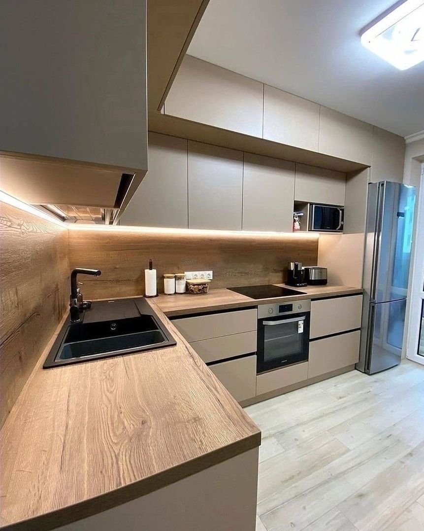 Cuisine Beige Blue