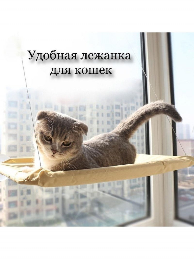 Лежанка для кота на окно