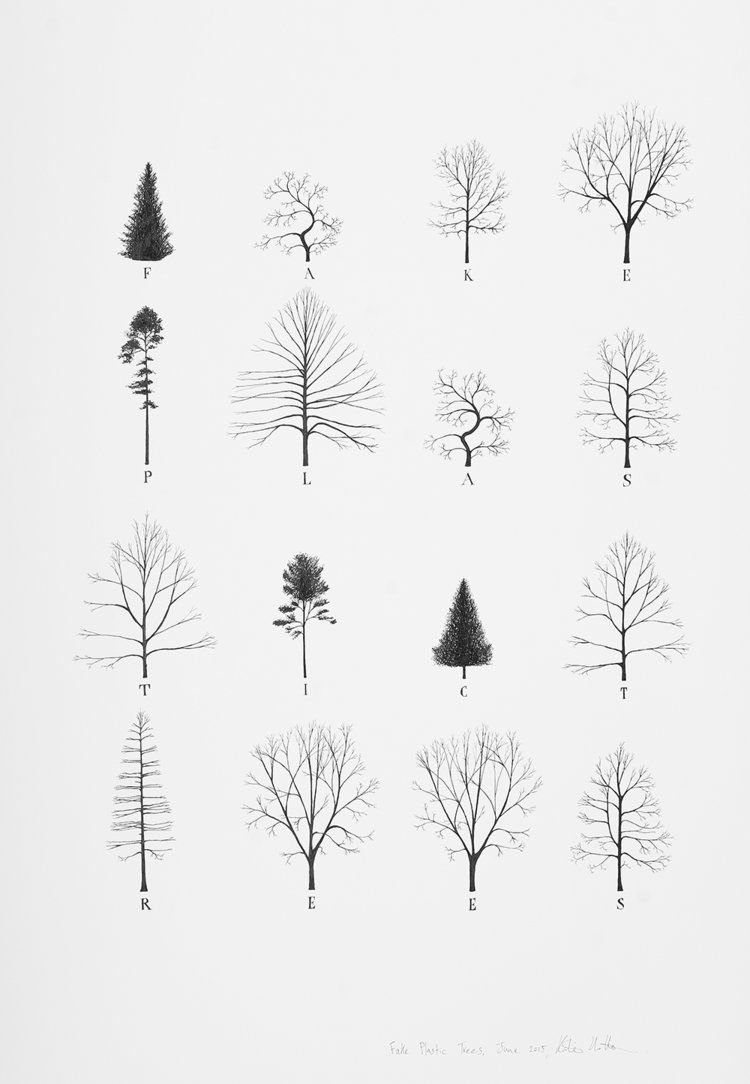 Дерево линиями