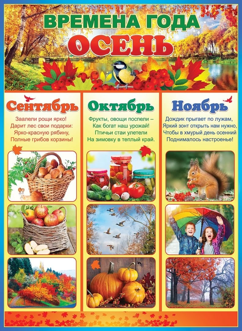 Плакат осень для детского сада