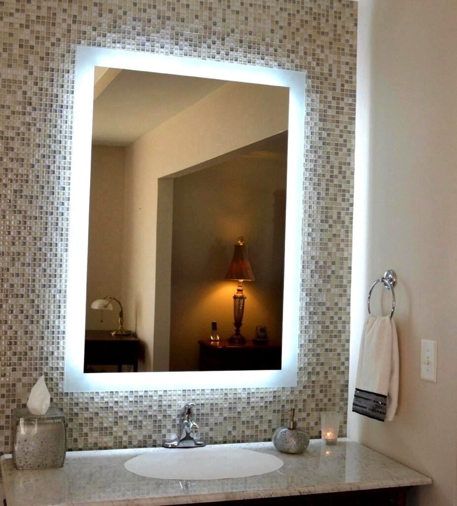 Красивые зеркала в ванную с подсветкой
