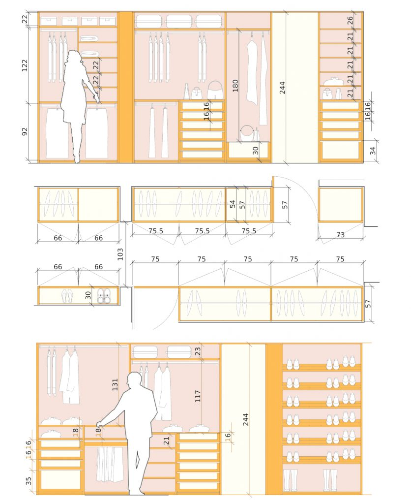 Indie small Bedroom with Wardrobe