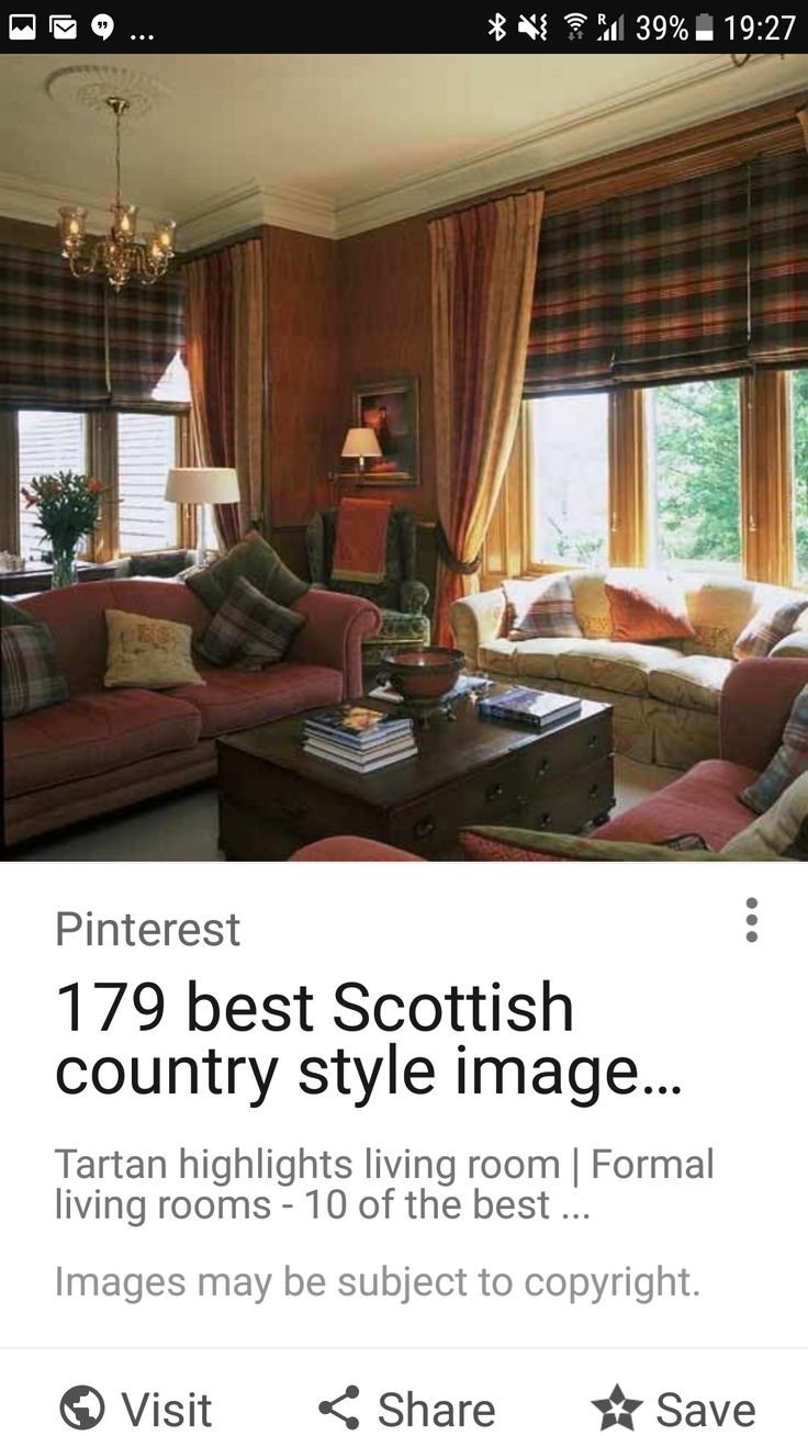 Шторы в шотландском стиле