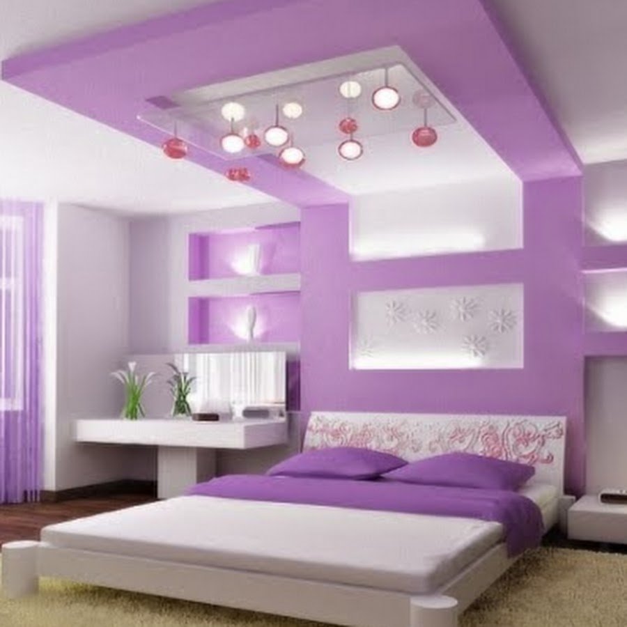 Натяжные потолки однотонные глянцевые фиолетовый
