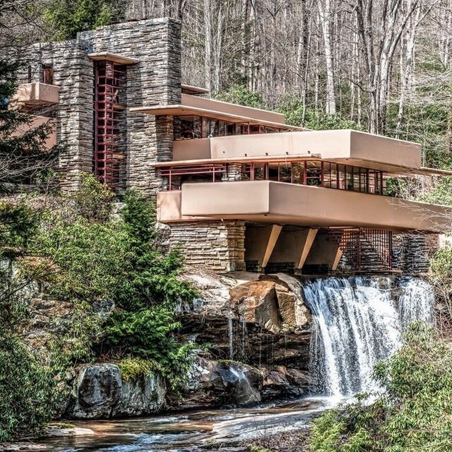 Дом над водопадом Фрэнк Ллойд Райт