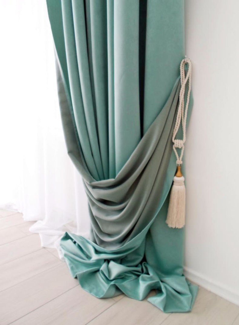 Шторы бирюза