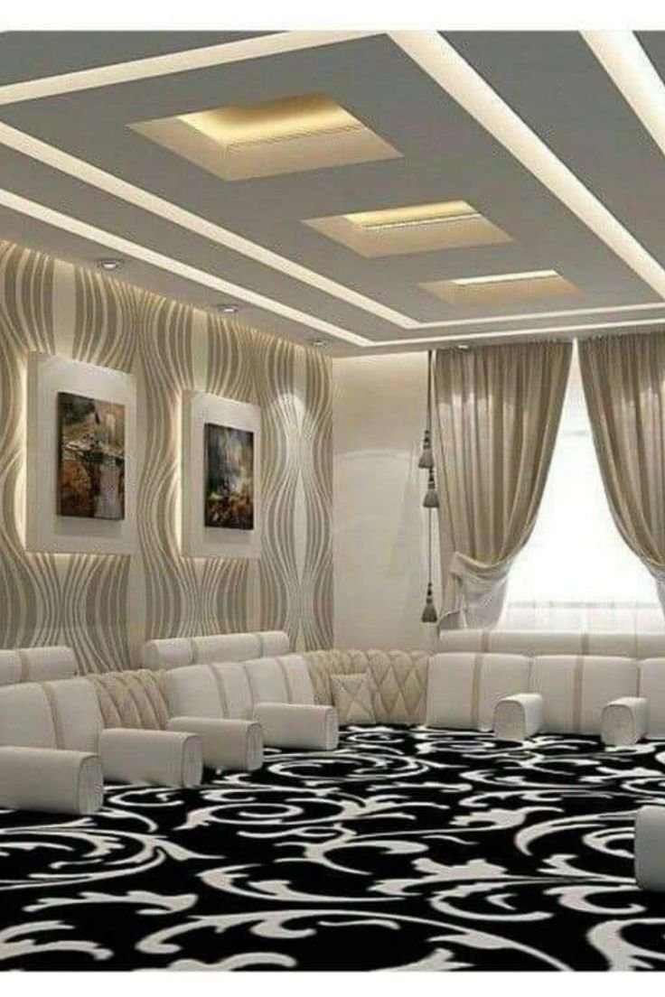 Потолки из гипсокартона для зала