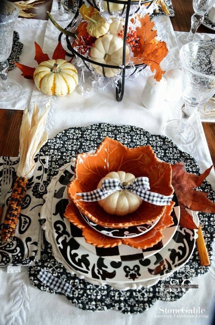Осенний декор на обеденный стол