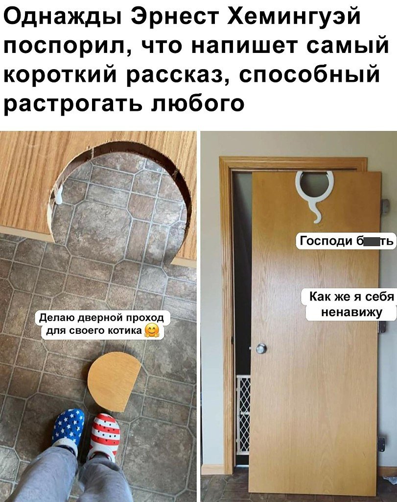 Смешная дверь с дыркой