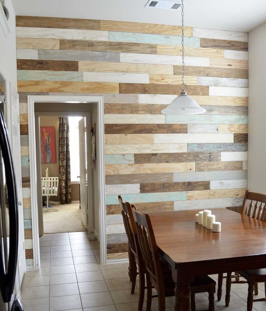 Ламинат на стене в интерьере кухни