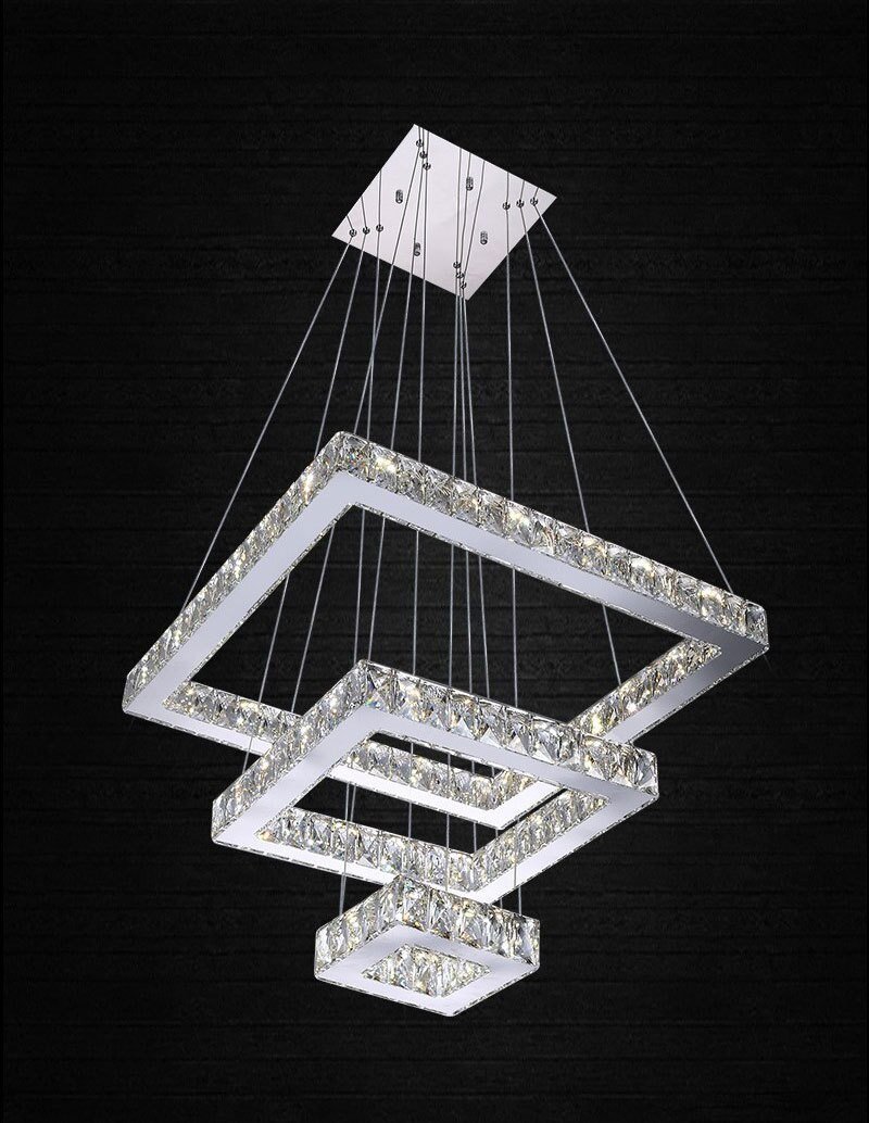 Люстра квадратная led1х60