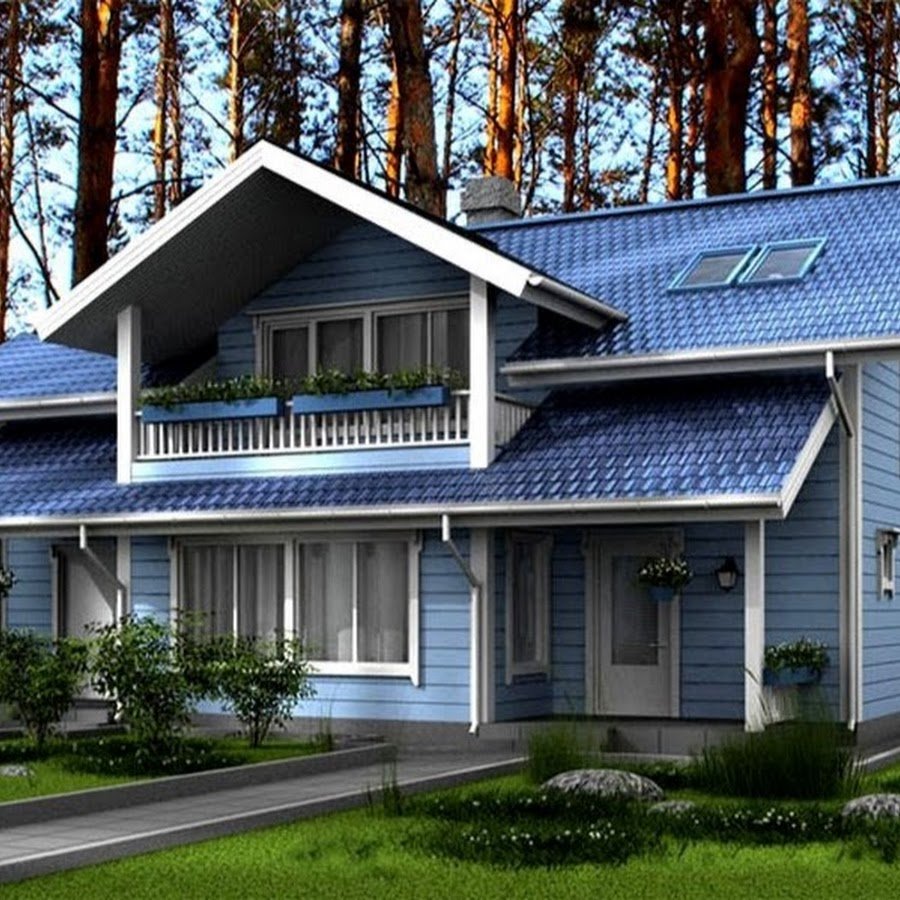 Красивый синий дом. Деревянный дом с синей крышей. Серо голубой фасад. Серый дом с голубой крышей. Красивые фасады деревянных домов.