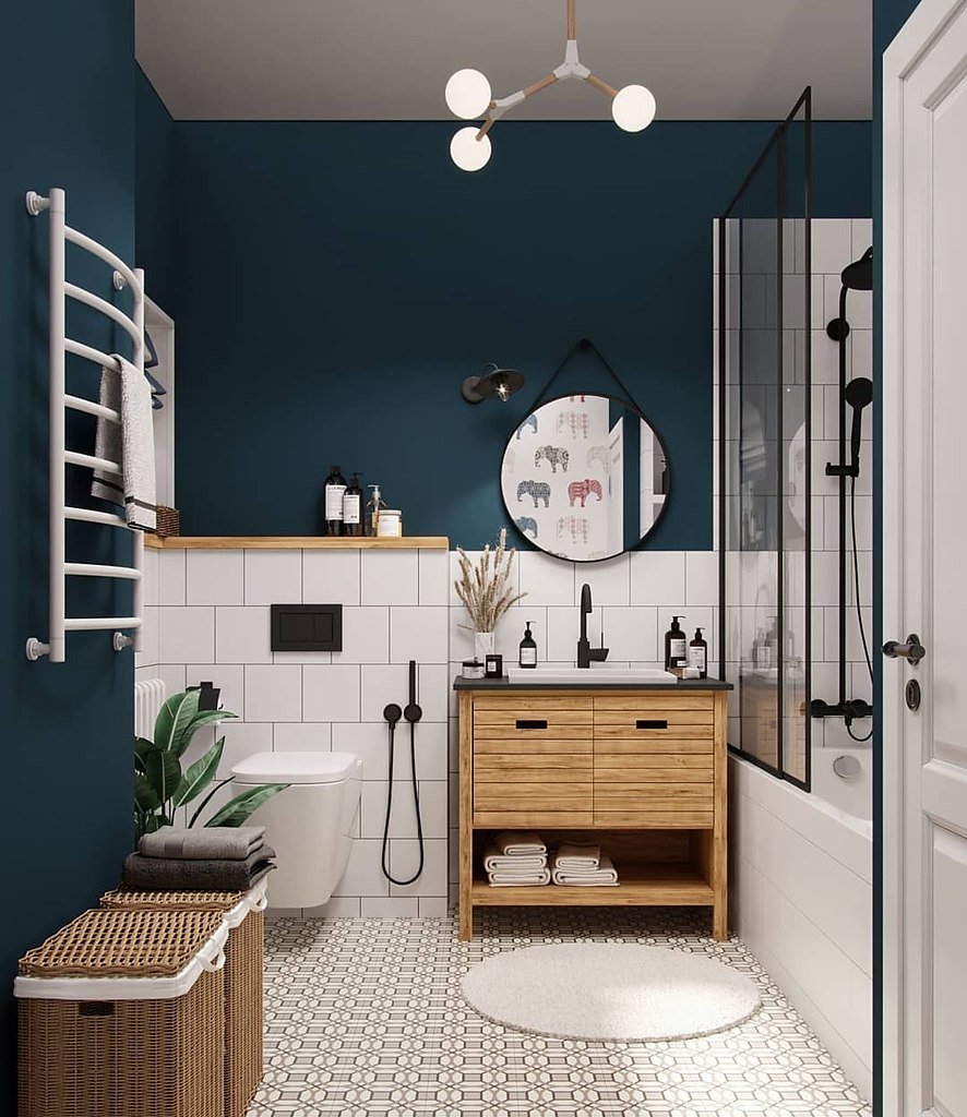 Санузел в стиле Сканди